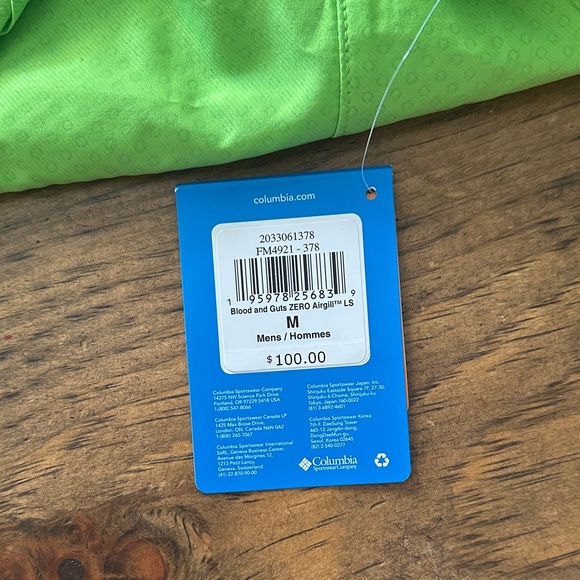 Bright green Columbia Button-Up Shirt - Picture 7 of 9